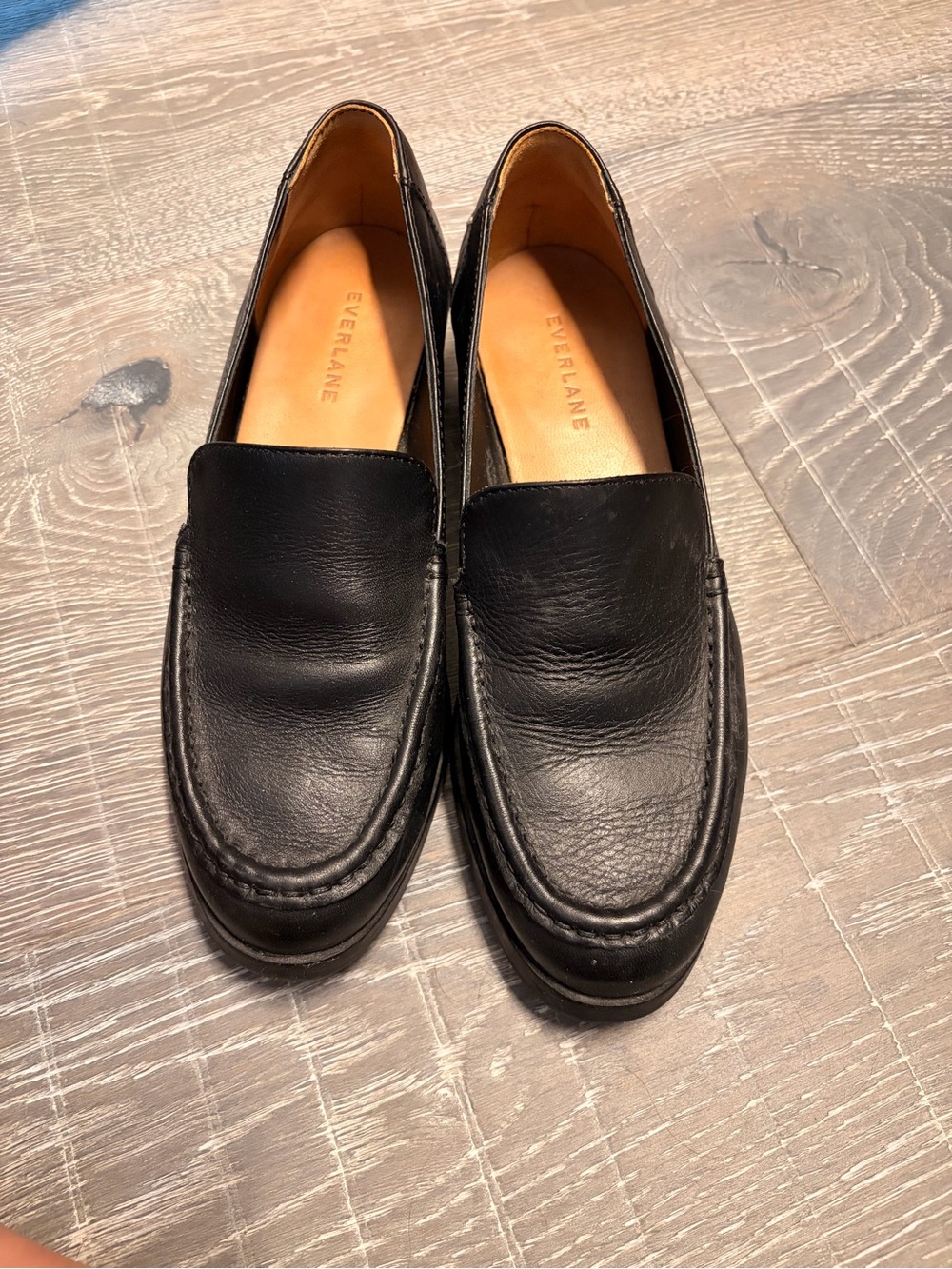 Everlane Black Leather Modern Loafer size 7.5